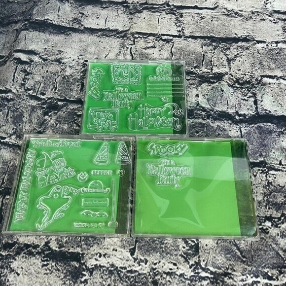 Halloween Clear Cling Stamp Set Echo Park Spellcast Ghost Witch Candycorn - Picture 6 of 9